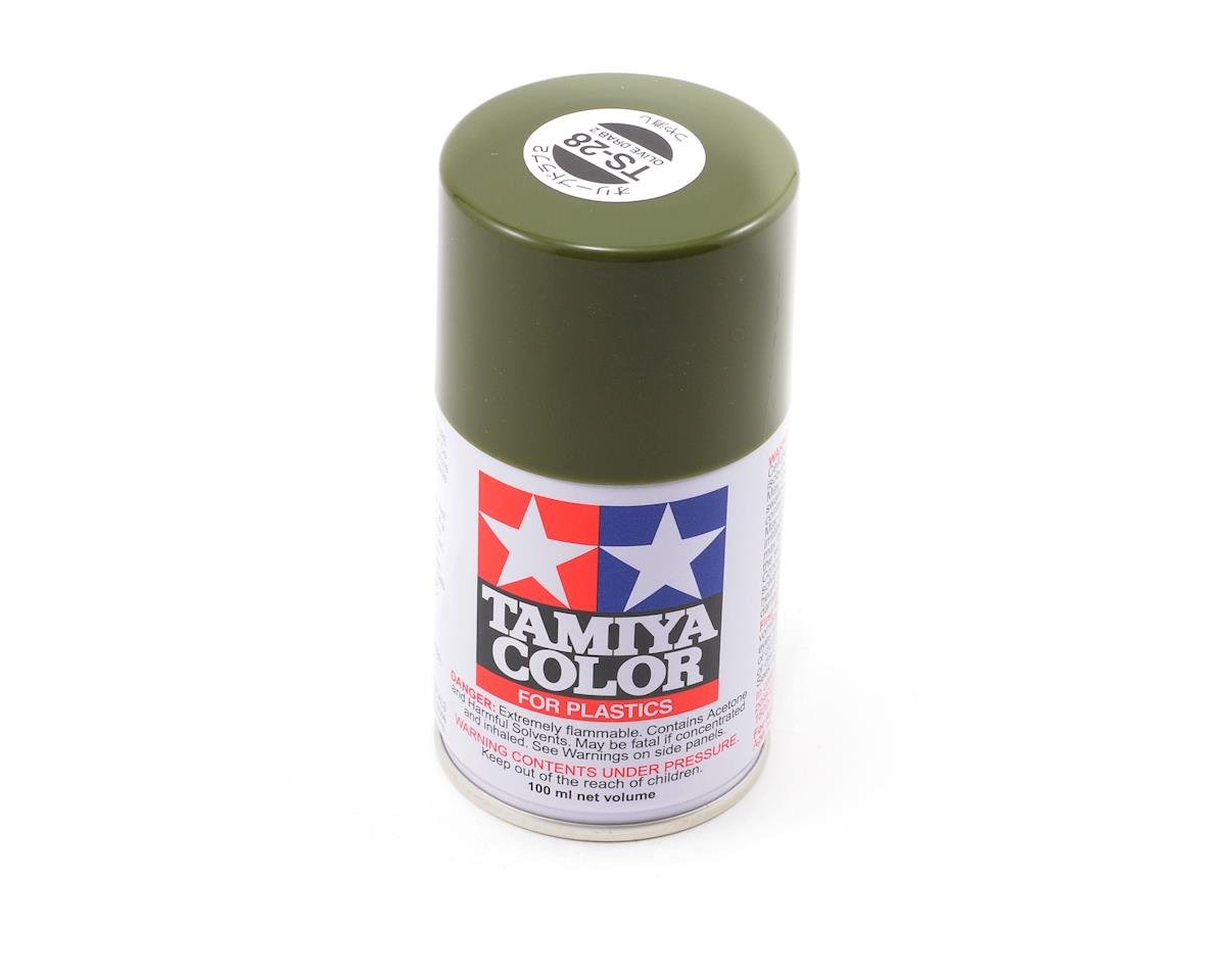 Tamiya TS-28 Olive Drab Lacquer Spray Paint (100ml) (TAM85028)