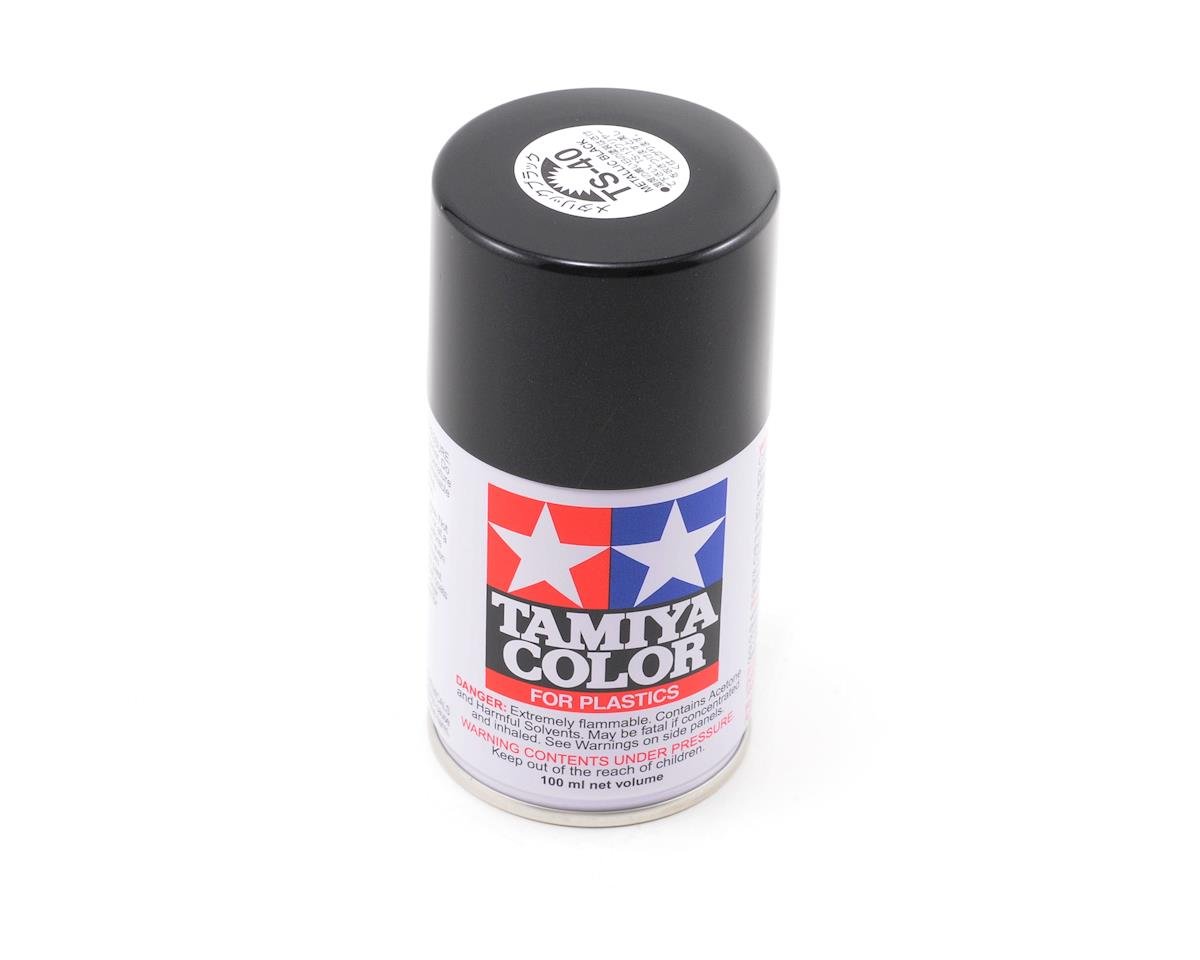 Tamiya TS-40 Metal Black Lacquer Spray Paint (100ml) (TAM85040)