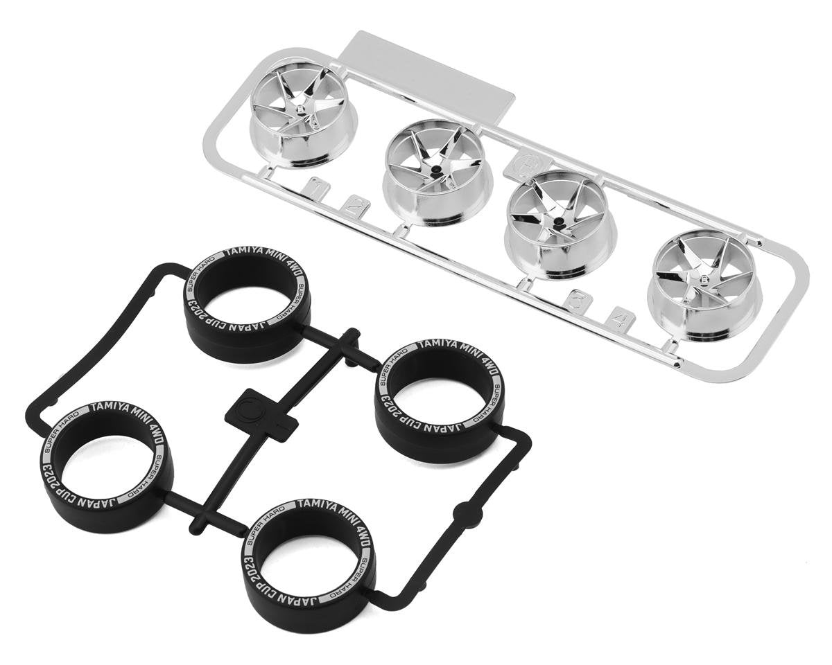 Tamiya JR Super Hard Low-Profile Tire /Wheel Set (Spiral) (J-Cup 2023) (TAM95162)