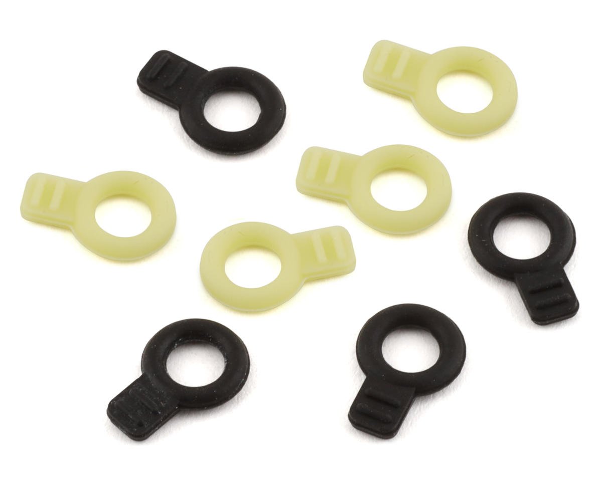 Tamiya JR Rubber Body Catches (Black /Yellow) (8) (TAM95492)