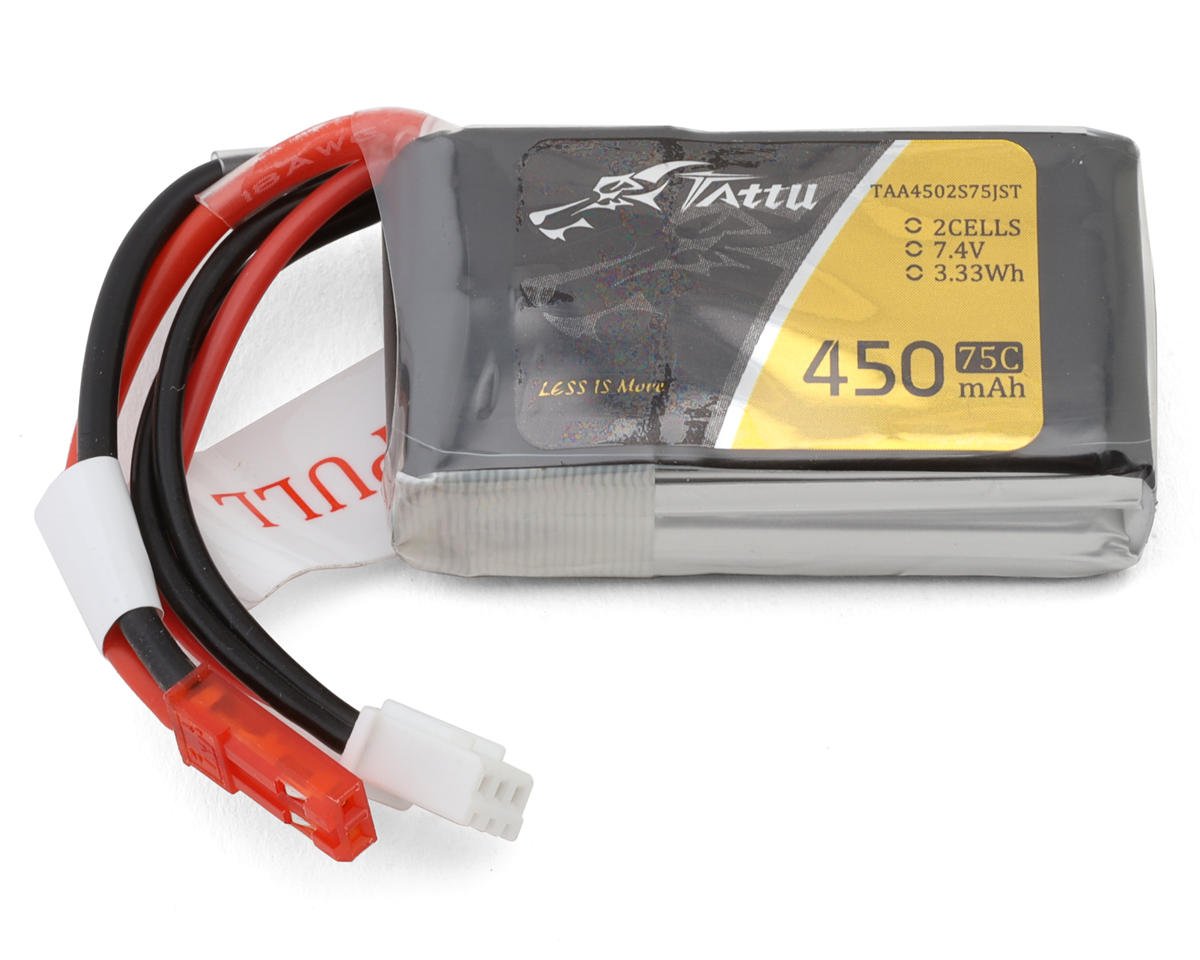 Tattu 2S 75C LiPo Battery (7.4V/450mAh) w/JST (TAT-4502S75JST)