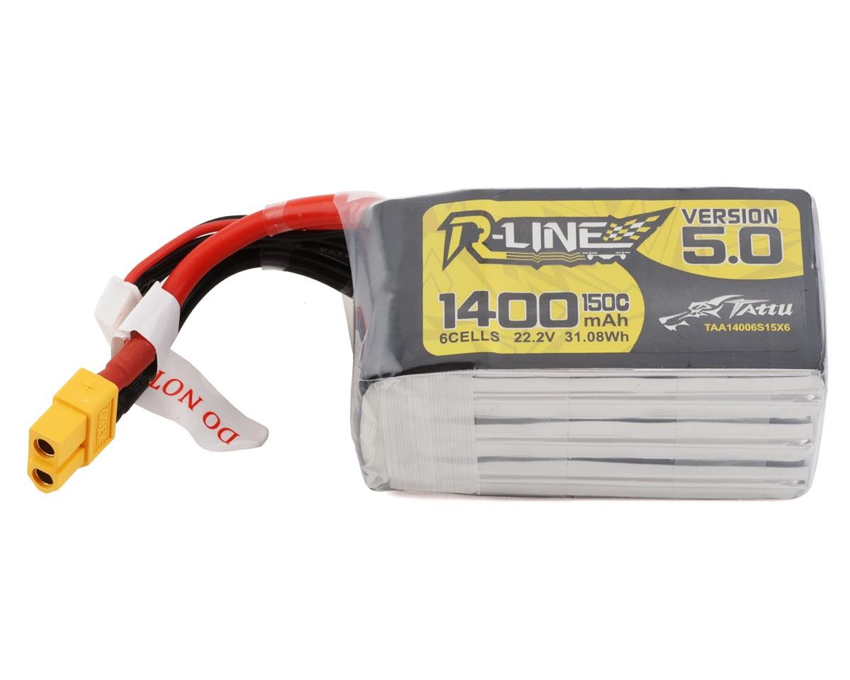 Tattu "Rline 5.0" 6s LiPo Battery 150C (22.2V/1400mAh) (TAT-TAA14006S15X6)