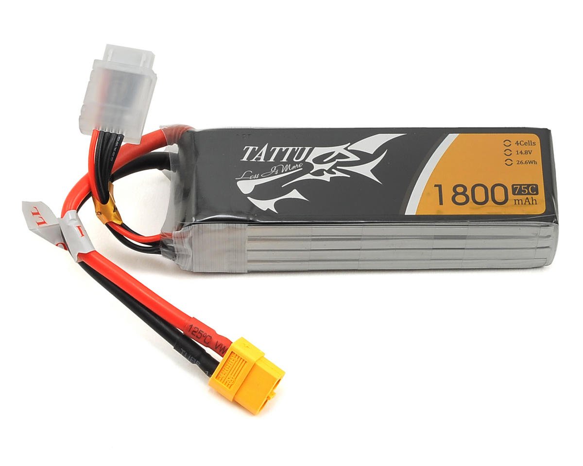 Tattu 4S LiPo Battery 75C (14.8V/1800mAh) (JST-XH) (TAT1800-148-75C)