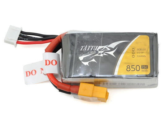 Tattu 3S LiPo Battery 75C (11.1V/850mAh) (TAT850-111-75C)