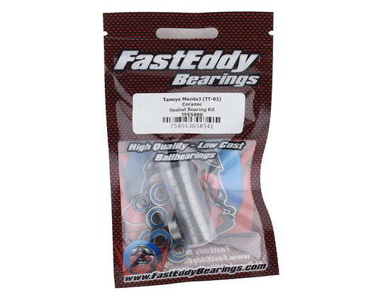 FastEddy Tamiya Mazda3 Ceramic Rubber Sealed Bearing Kit (TT-02) (TFE5889)