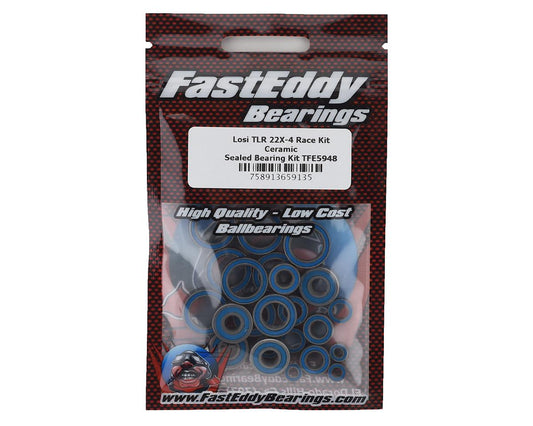 FastEddy Losi TLR 22X-4 Race Kit Ceramic Sealed Bearing Kit (TFE5948)