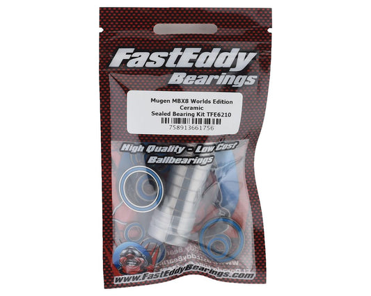 FastEddy Mugen MBX8 Worlds Edition Ceramic Sealed Bearing Kit (TFE6210)
