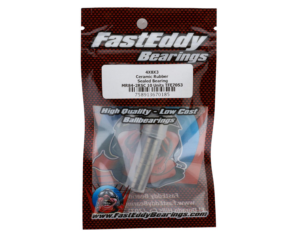 FastEddy 4x8x3mm Ceramic Sealed Ball Bearings (10) (TFE7053)