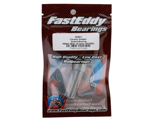 FastEddy 4x8x3mm Ceramic Sealed Ball Bearings (10) (TFE7053)