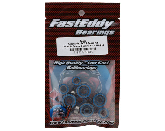 FastEddy Team Associated SC6.4 Team Kit Ceramic Bearing Kit (TFE8716)