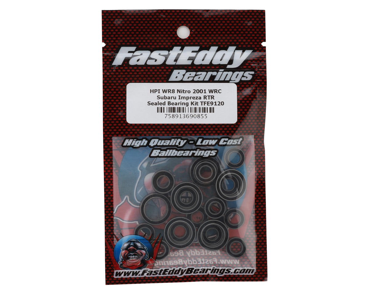 FastEddy HPI WR8 Nitro 2001 WRC Subaru Impreza RTR Sealed Ball Bearing Kit (TFE9120)