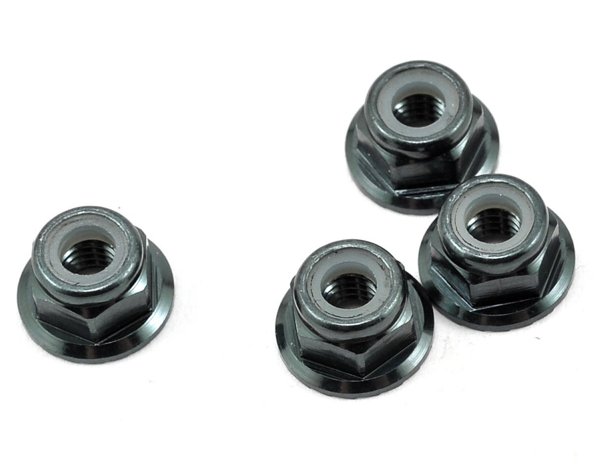 Tekno RC M4 Aluminum Serrated Locknut (4) (Gun Metal) (TKR1213)