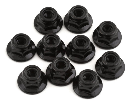 Tekno RC 5mm Flanged Locknuts (Black) (10) (TKR1214)