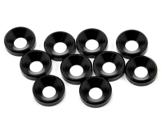 Tekno RC M4 Countersunk Washer (Black) (10) (TKR1228)