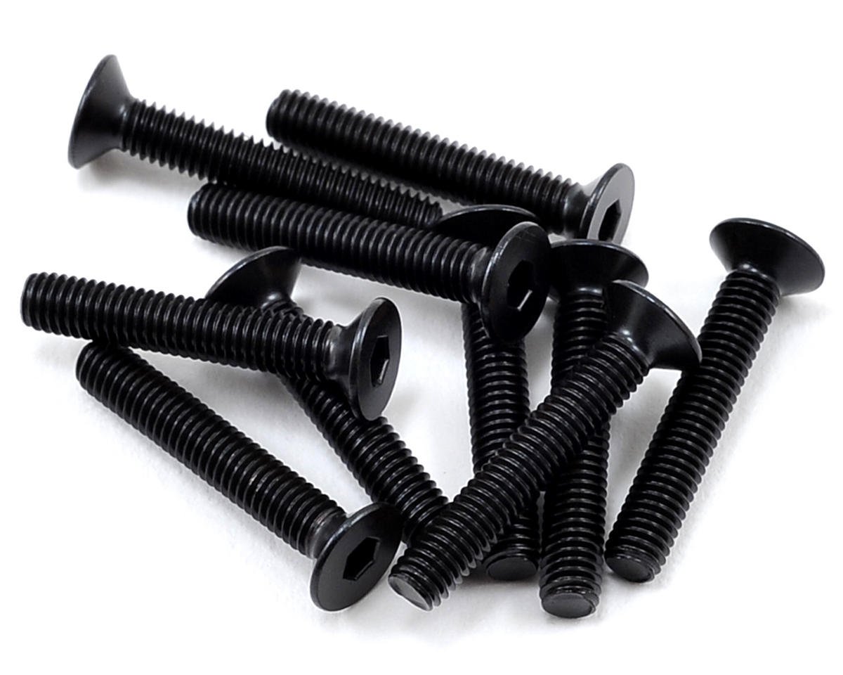 Tekno RC 3x18mm Flat Head Screw (Black) (10) (TKR1328)