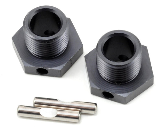 Tekno RC 17mm Aluminum Wheel Hub Set w/Pins (Gun Metal) (2) (TKR5071)