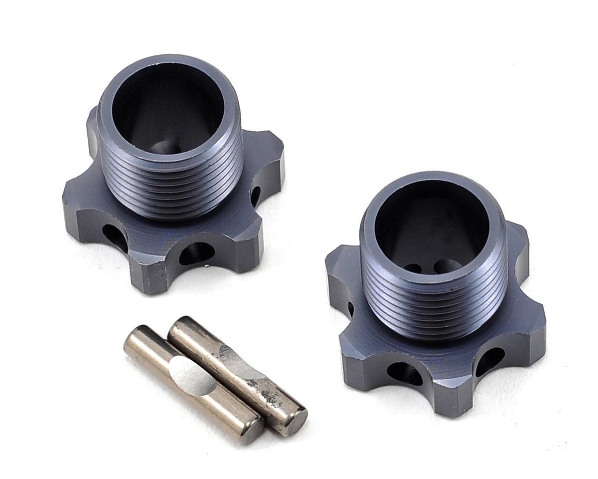 Tekno RC Aluminum 17mm Lightened Hex Wheel Hub Set (Gun Metal) (2) (+1mm Offset) (TKR5071B)