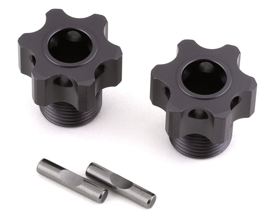 Tekno RC Aluminum 17mm Lightened Hex Wheel Hub Set (Gun Metal) (2) (+4mm Offset) (TKR5071E)