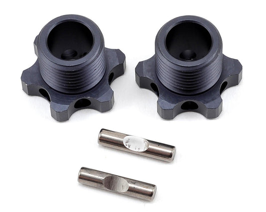 Tekno RC Aluminum Lightened Wheel Hub Set w/Pins (Gun Metal) (2) (TKR5071X)