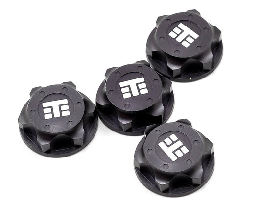 Tekno RC 17mm Aluminum "T Logo" Covered Serrated Wheel Nut (Gun Metal) (4) (TKR5116B)