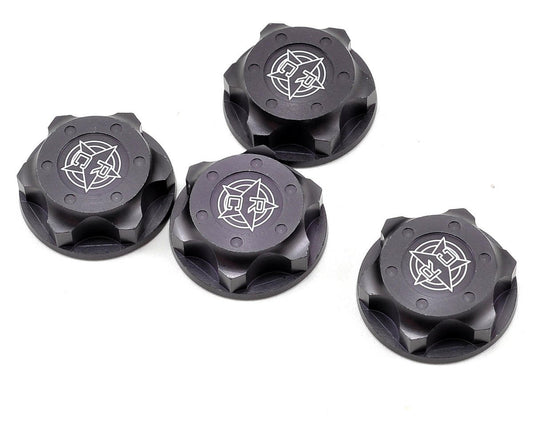 Tekno RC Aluminum 17mm Serrated Fine Thread Wheel Nut (Gun Metal) (4) (TKR5116C)