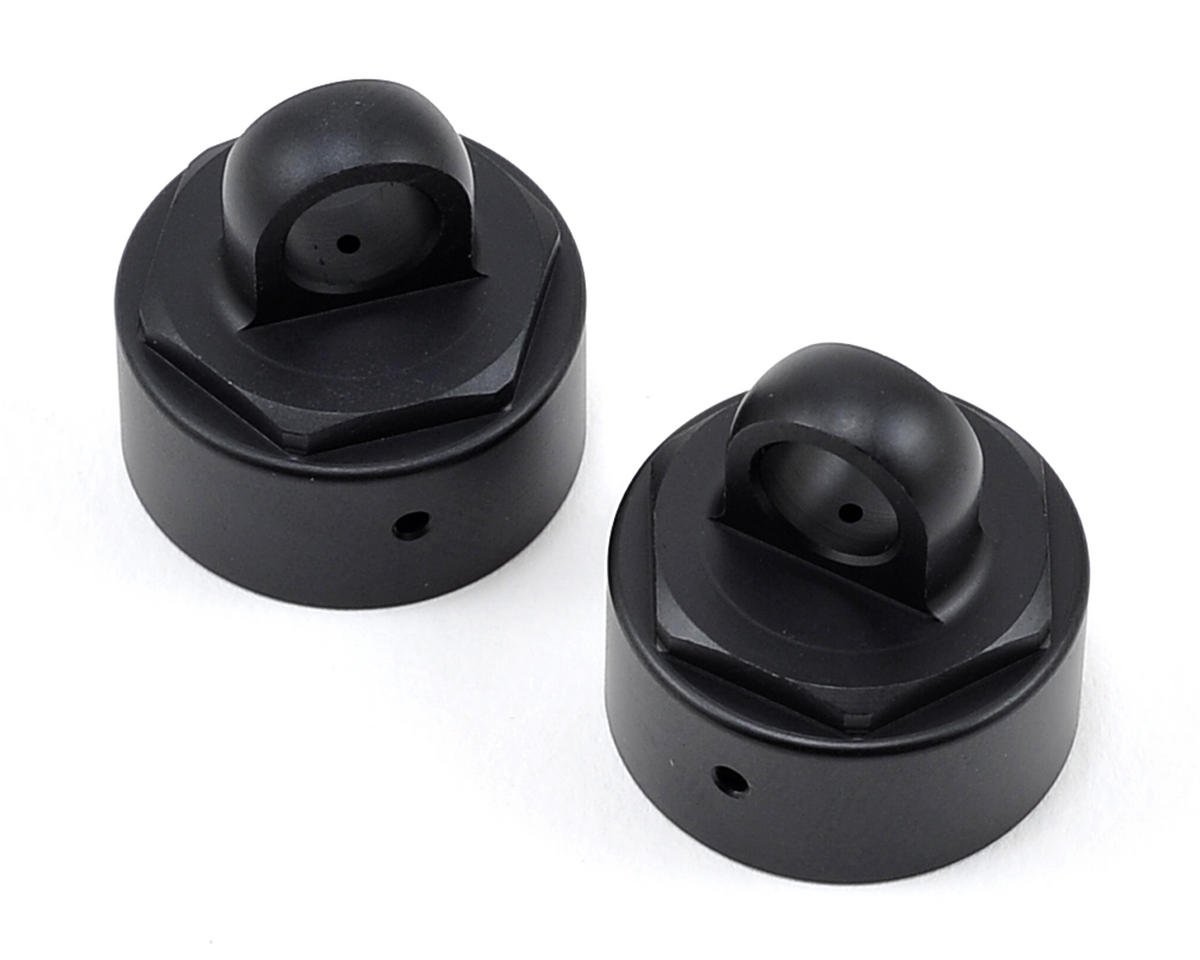 Tekno RC Aluminum Vented Shock Cap Set (Gun Metal) (2) (TKR6003)