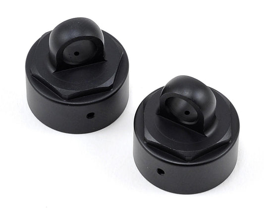 Tekno RC Aluminum Vented Shock Cap Set (Gun Metal) (2) (TKR6003)