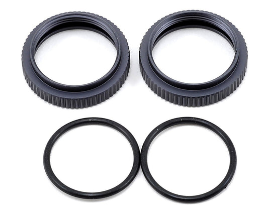 Tekno RC Aluminum Shock Adjustment Nut Set (Gun Metal) (2) (TKR6013)
