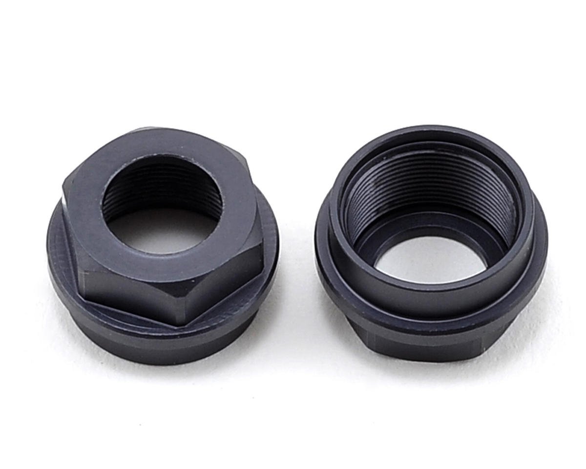 Tekno RC Aluminum Shock Cartridge Cap Set (Gun Metal) (2) (TKR6015)
