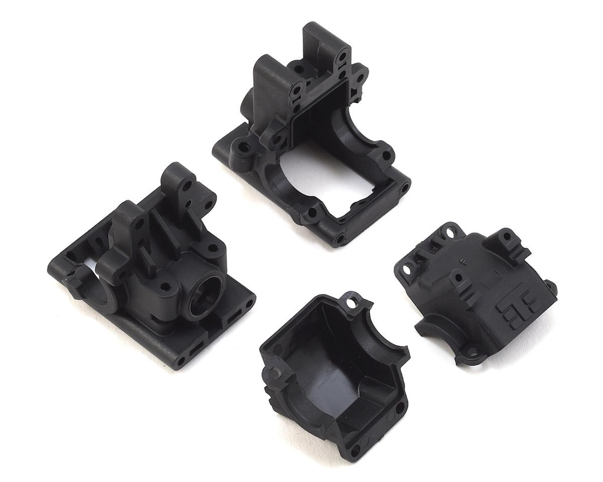 Tekno RC EB410/ET410 Front & Rear Bulkhead Set (Revised) (TKR6519B)