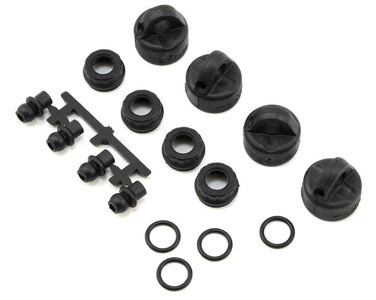 Tekno RC EB410/ET410 Shock/Cartridge Cap & Bushing Set (4) (TKR6712)