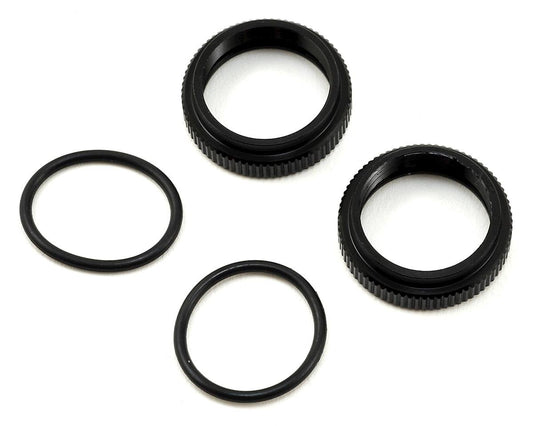 Tekno RC EB410/ET410 Aluminum Shock Adjustment Collars (2) (TKR6719A)