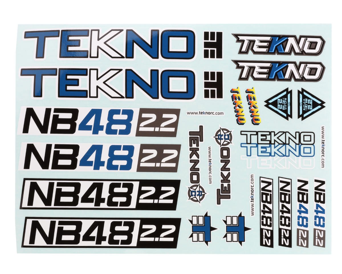 Tekno RC NB48 2.2 Decal Sheet (TKR9336)