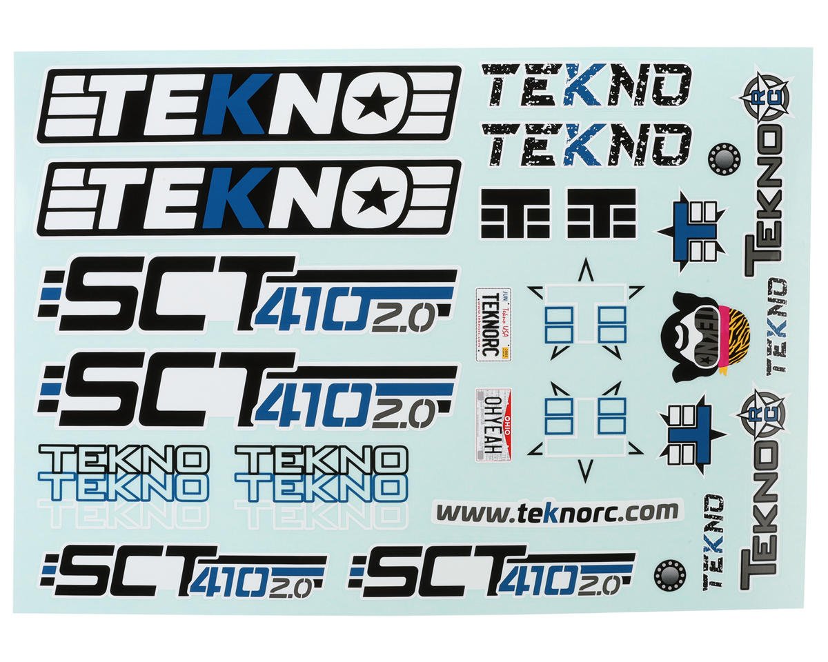 Tekno RC SCT410 2.0 Decal Sheet (TKR9546)