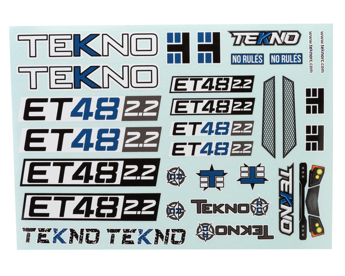 Tekno RC ET48 2.2 Decal Sheet (TKR9647)
