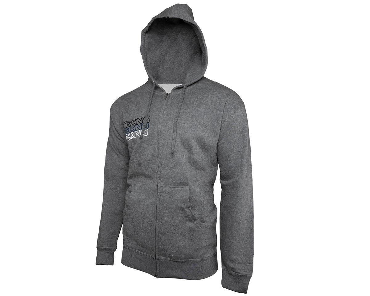 Tekno RC Grey "Stacked" Zippered Hoodie (XL) (TKRHOODIE07XL)