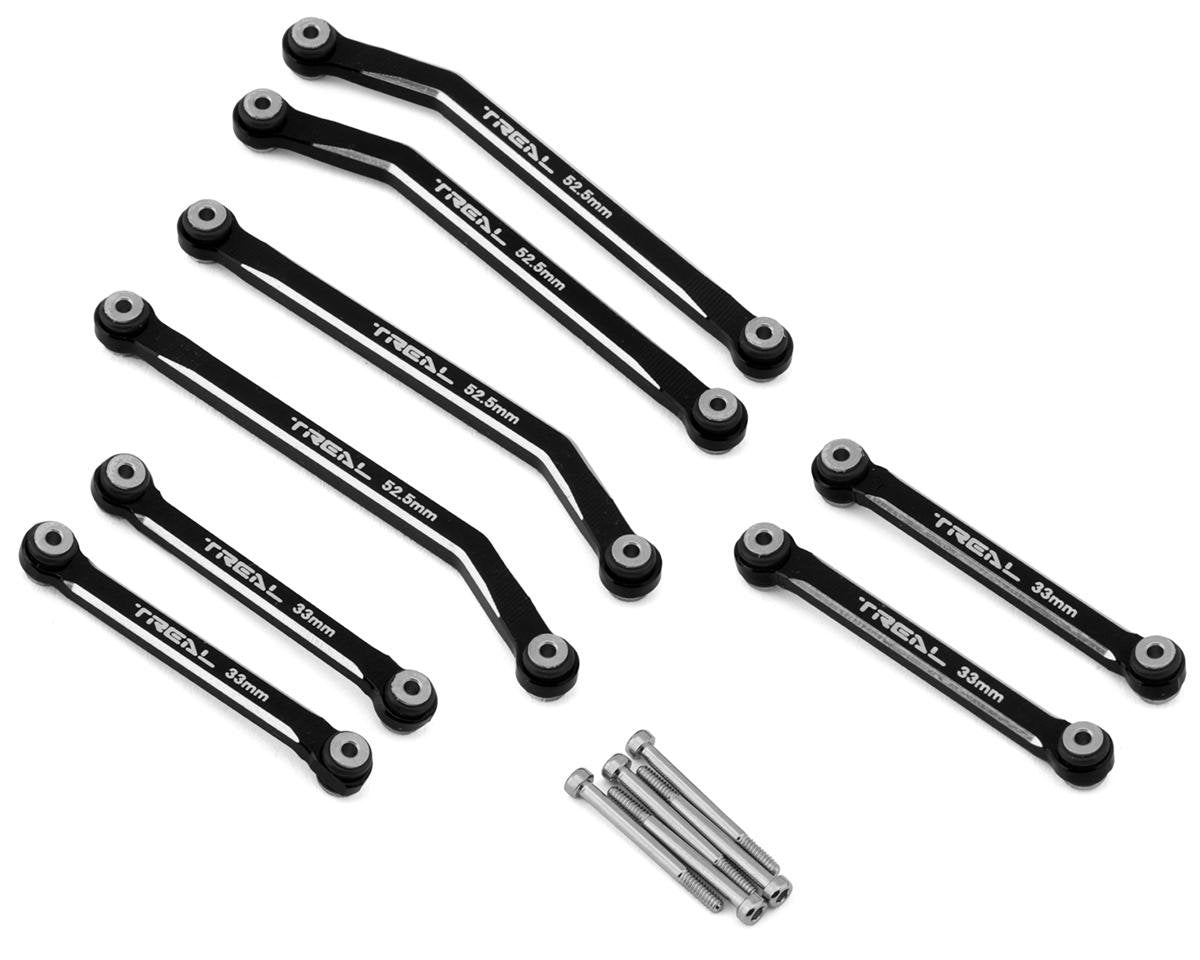 Treal Hobby Axial AX24 Aluminum High Clearance Suspension Links Set (Black) (TLHTAX24-12)
