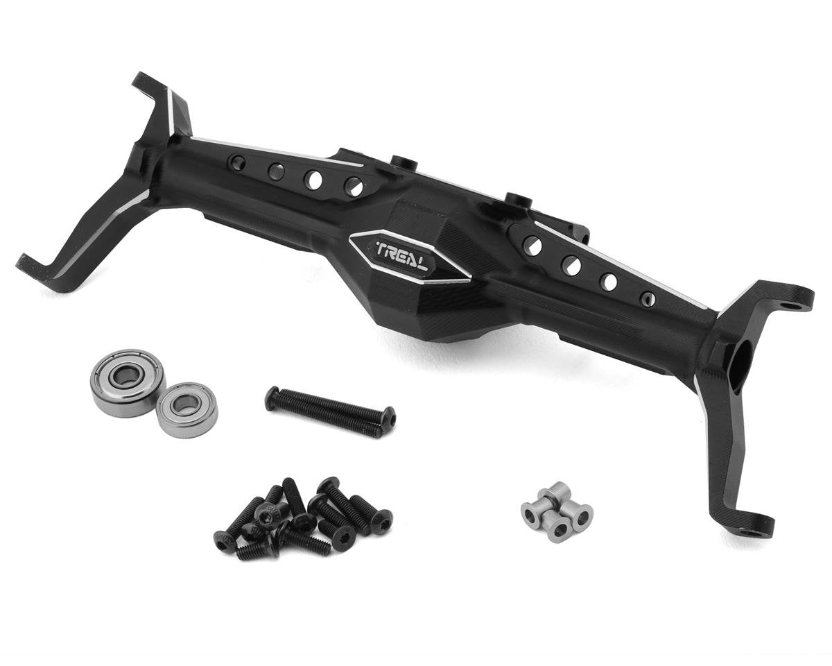 Treal Hobby Axial Capra CNC Aluminum One Piece Front Axle Housing (Black) (TLHTCAPRA-01)