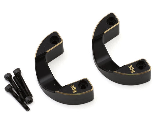 Treal Hobby Capra Brass Outer Portal Cover Counterweight (Black) (2) (35g) (TLHTCAPRA-07)