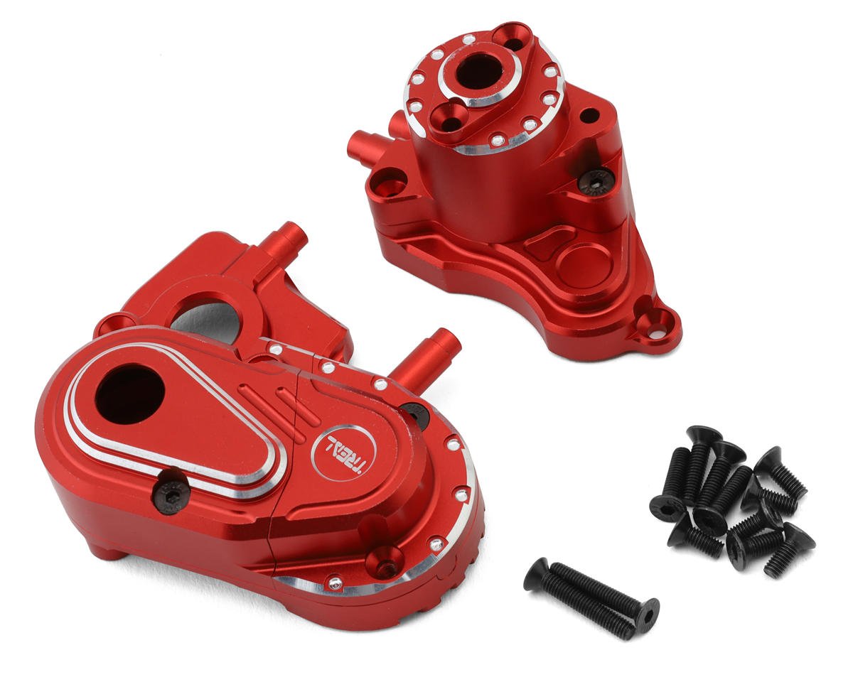 Treal Hobby Axial Capra CNC Aluminum Transmission Case (Red) (TLHTCAPRA-19)