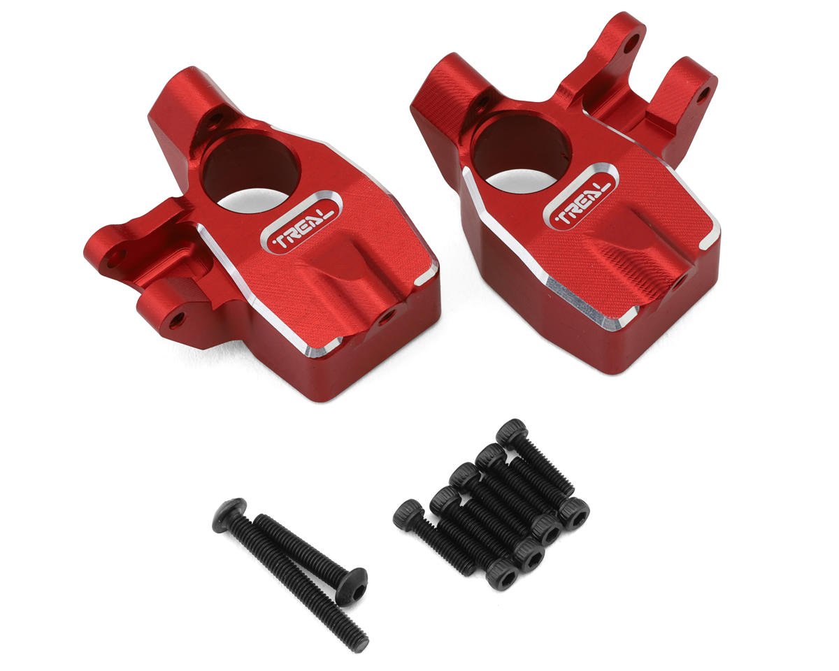 Treal Hobby Axial Capra CNC Aluminum Steering Knuckles (Red) (TLHTCAPRA-24)
