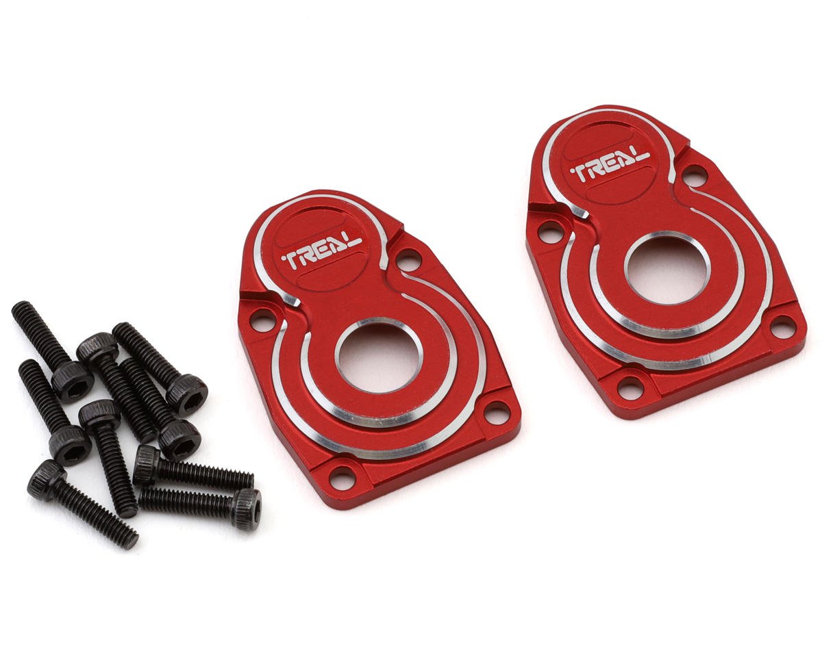 Treal Hobby Axial Capra CNC Aluminum Outer Portal Covers (Red) (TLHTCAPRA-27)