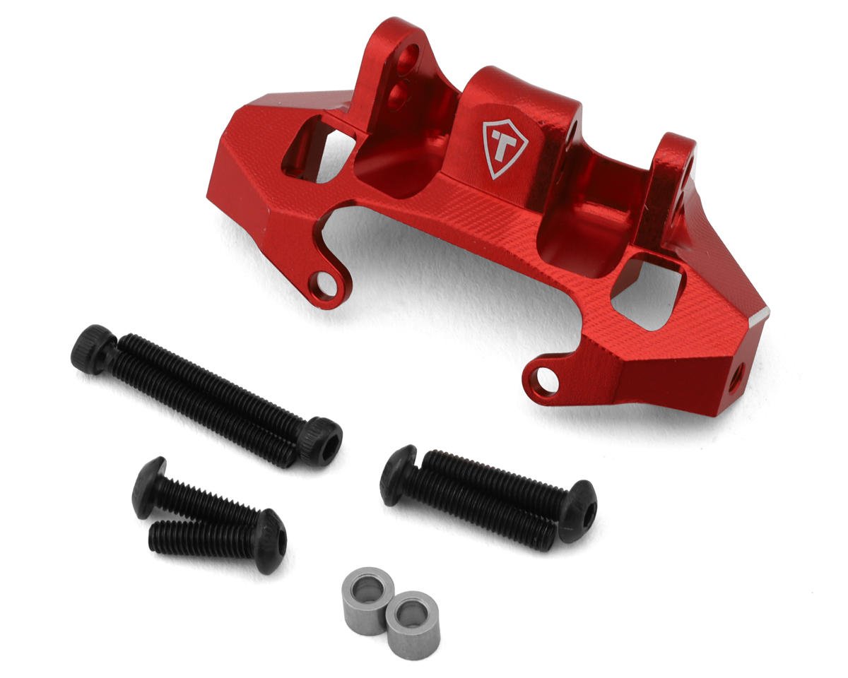 Treal Hobby Axial Capra CNC Aluminum Rear Upper Link Riser Mount (Red) (TLHTCAPRA-38)