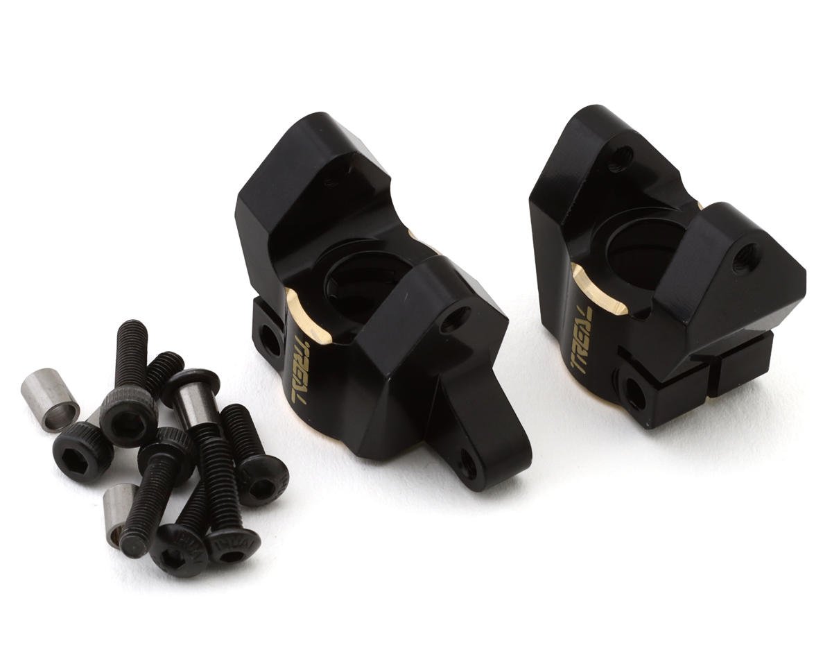 Treal Hobby Element RC Enduro Brass C-Hub Carriers (Black) (2) (26g) (TLHTENDURO-02)