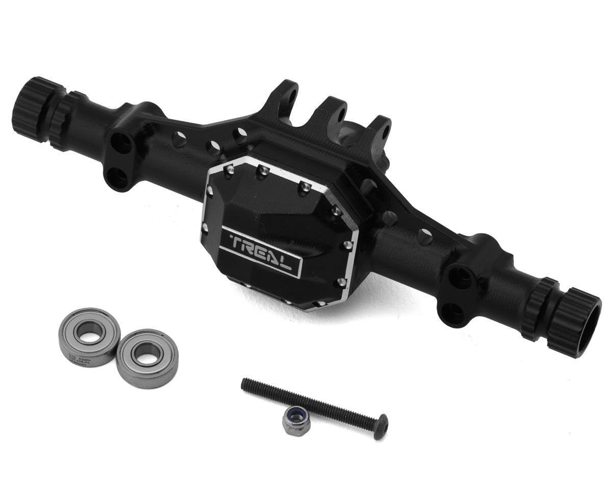 Treal Hobby Element RC Enduro Aluminum Front Axle Housing (Black) (TLHTENDURO-17)