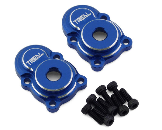 Treal Hobby FCX24 Aluminum Outer Portal Covers (Blue) (2) (TLHTFCX24-04)