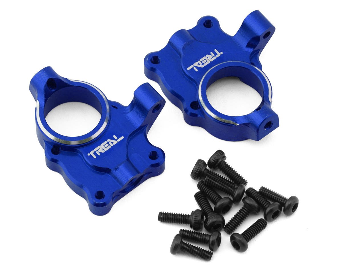 Treal Hobby FCX24 Aluminum Inner Portal Covers (Blue) (2) (TLHTFCX24-12)