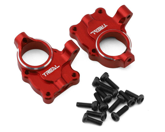 Treal Hobby FCX24 Aluminum Inner Portal Covers (Red) (2) (TLHTFCX24-14)