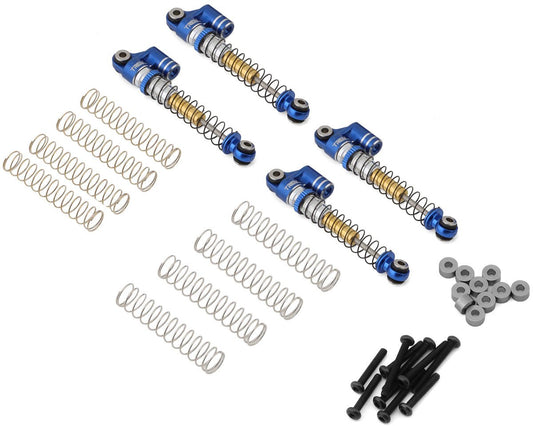Treal Hobby FCX24 Threaded Double Barrel Aluminum Shocks (43mm) (Blue) (4) (TLHTFCX24-40)
