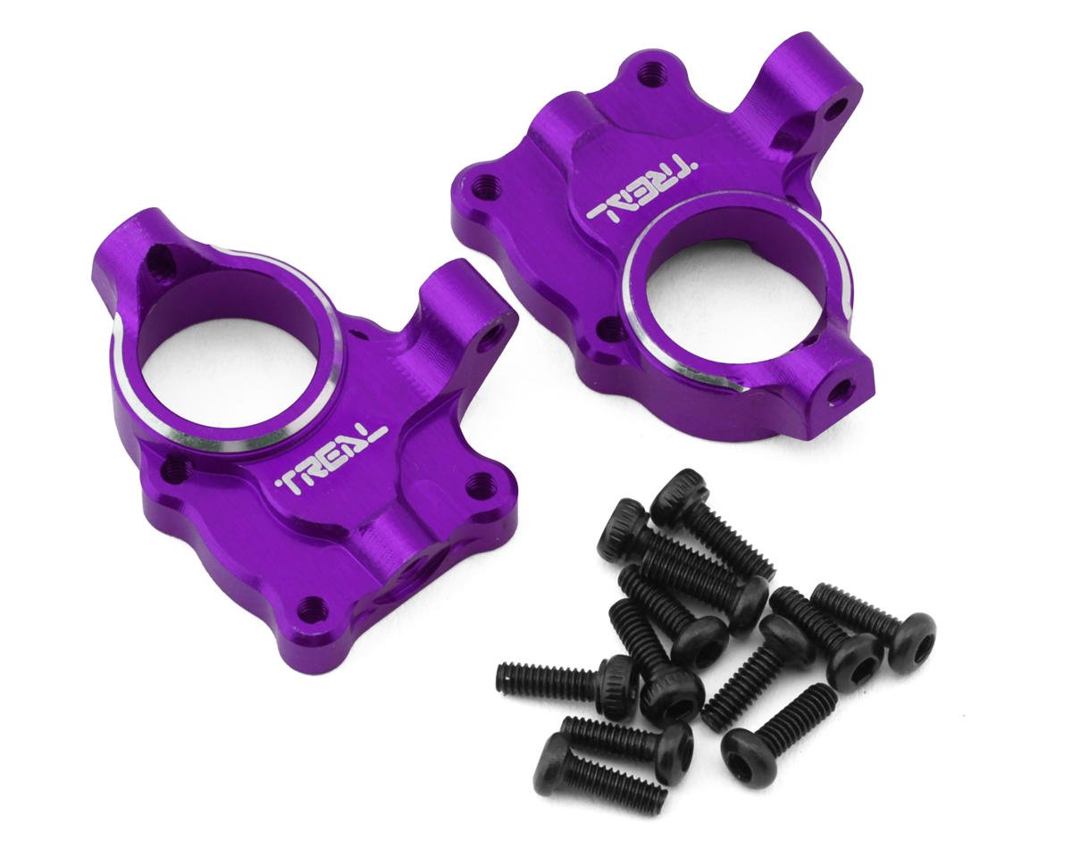 Treal Hobby FCX24 Aluminum Inner Portal Covers (Purple) (2) (TLHTFCX24-49)